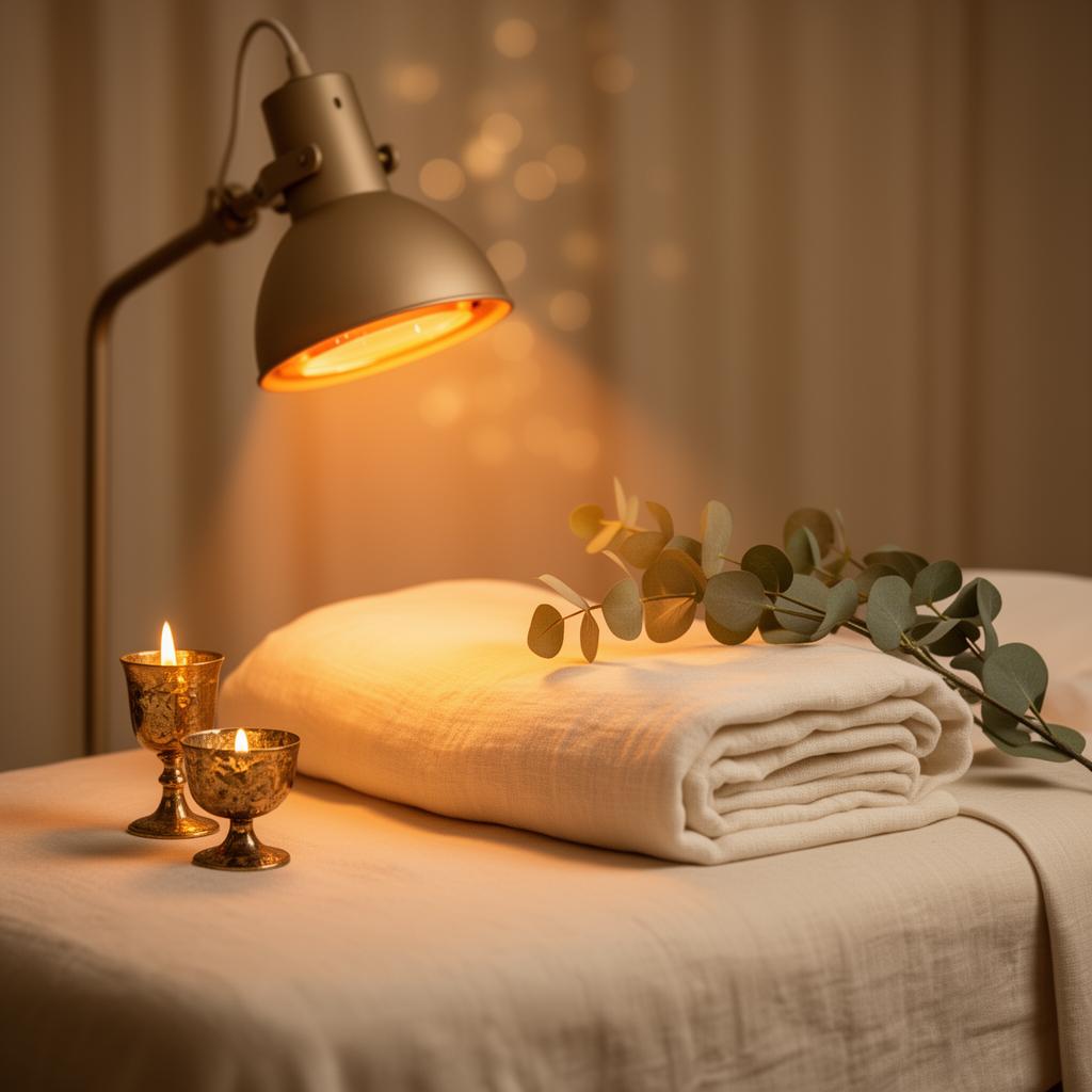 Séance avec lampe infrarouge dans une atmosphère cocon